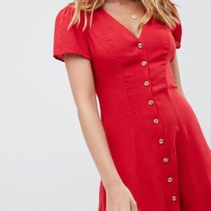 ASOS New look Petite Button Through Tea Dress